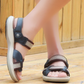 OCW Orthopedic Sandals Women Arch Support Leather Elastic Strap Comfy Summer